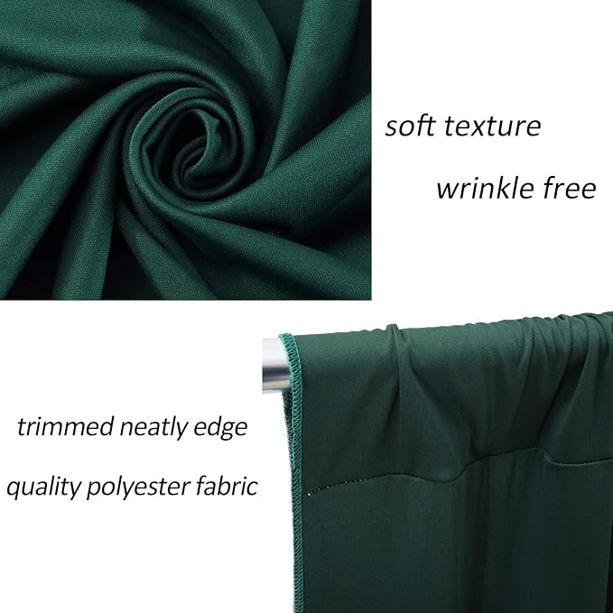 AK TRADING CO. 10 feet x 10 feet Black Polyester Backdrop Drapes Curtains Panels - Image 8