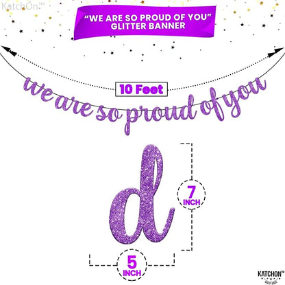 KatchOn Purple Graduation Decorations 2026 10 Feet | We are So Proud of You - Image 2