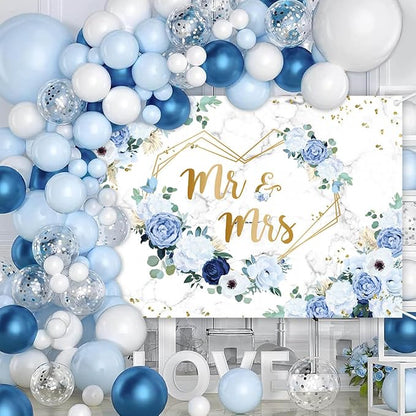 AIBIIN 5x3ft Mr and Mrs Floral Backdrop - Image 5