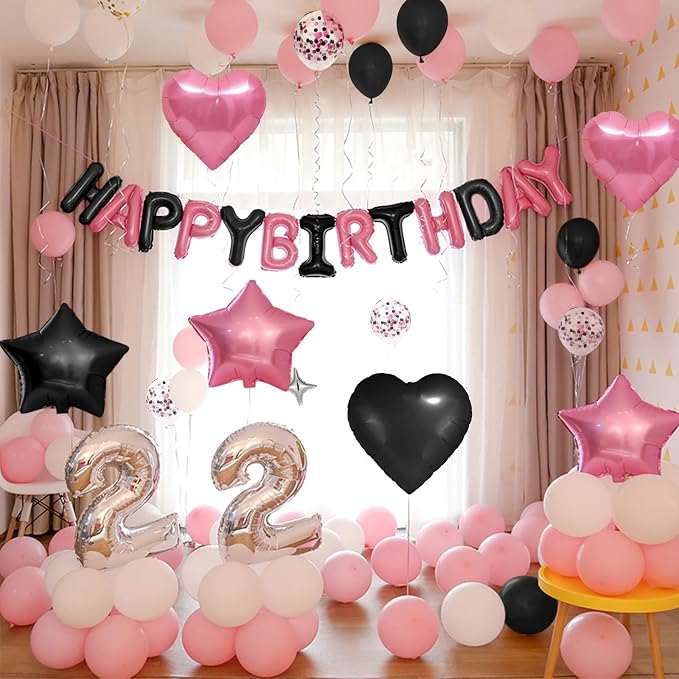 CANREVEL Happy Birthday Banner Decoration + 30pcs Star Balloons, - Image 6