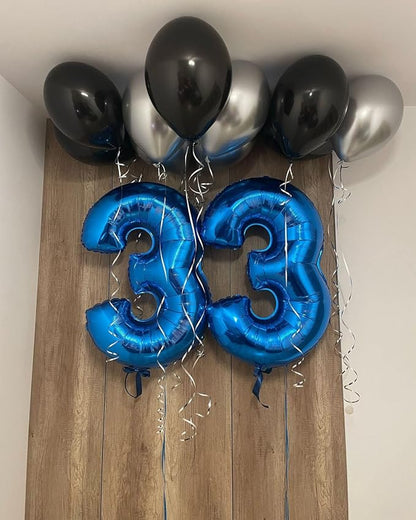 Numbers 30 Balloon 40Inch Blue Balloons - Image 2