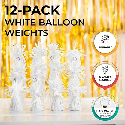 White Balloon Weights Pack of 12 - Image 4