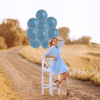 Jobkoo Slate Blue Balloons 5 Inch - Image 7
