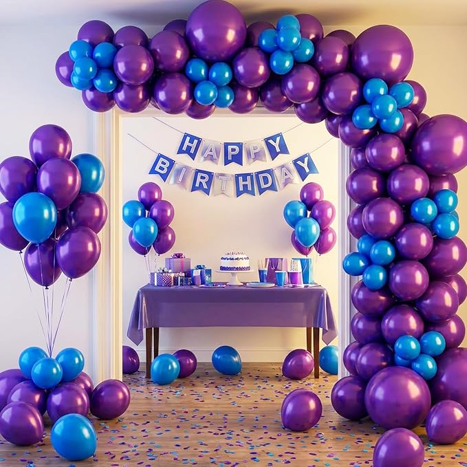 RUBFAC Dark Purple Balloons Arch Kit Different Sizes - Image 8