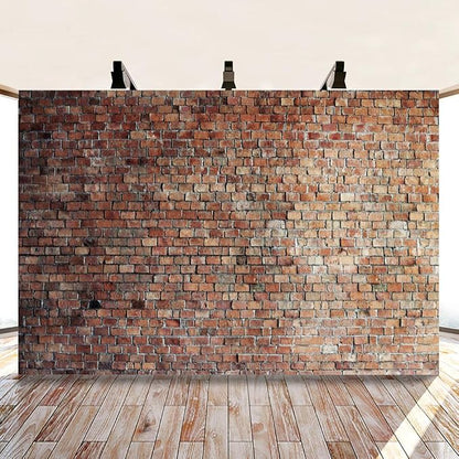 12x8ft Vintage Red Brick Wall Backdrop - Image 2