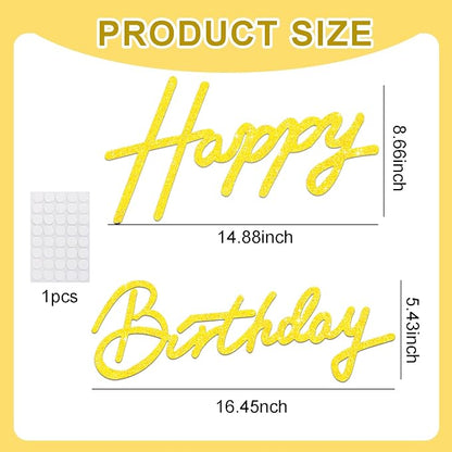 TONIFUL Happy Birthday Sign for Backdrop - Image 3