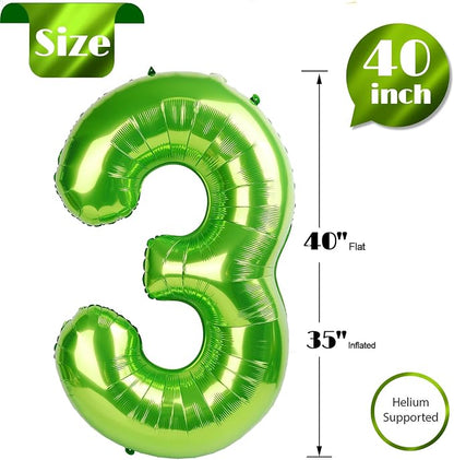 Light Green Number 3 Balloon 40 Inch - Image 5