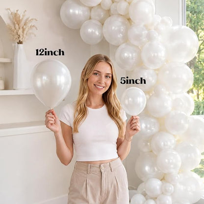 Pearl White Balloons - Image 6
