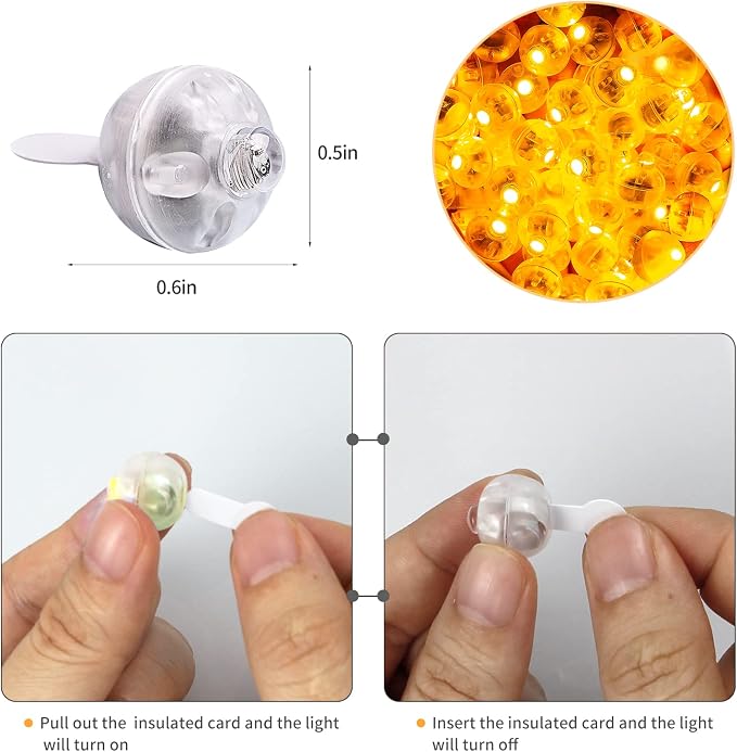 Aogist 100pcs Orange Mini Lights - Image 3