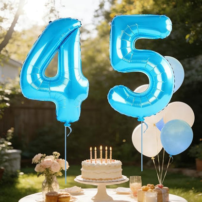 40 Inch Number 45 Balloons for 45th Birthday Party Decorations, 0-100 Jewelry - Image 3