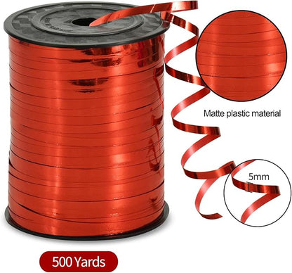 TONIFUL 500 Yards Shiny Red Curling Ribbon Balloon String Gift Wrapping - Image 2