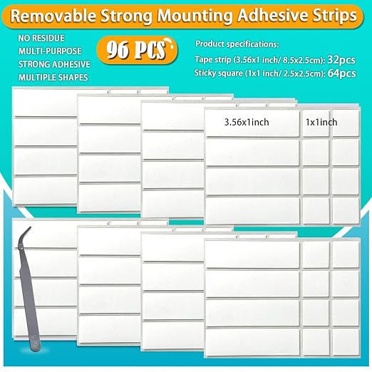 Birllaid Double Sided Tape for Walls, Picture Hanging Strips Removable Mounting - Image 4