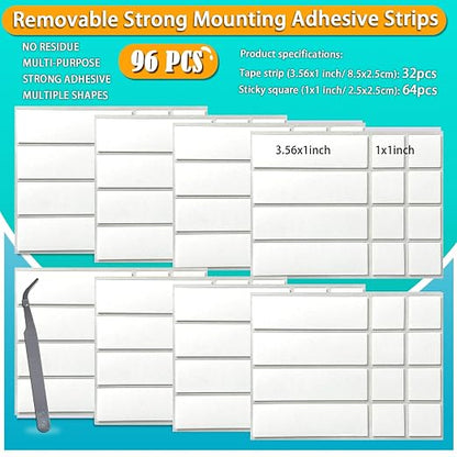 Birllaid Double Sided Tape for Walls, Picture Hanging Strips Removable Mounting - Image 4