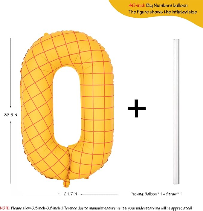 40 In Matte Yellow Number 0 Balloons Helium Foil Mylar Balloon Digital 0 | The - Image 2