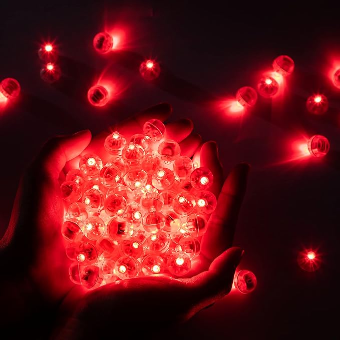 100pcs Red LED Balloon Light, Mini Led Lights Small Round Led Ball Lamp - Image 4