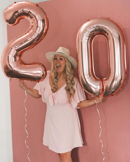 Rose Gold 20 Balloon - Image 3