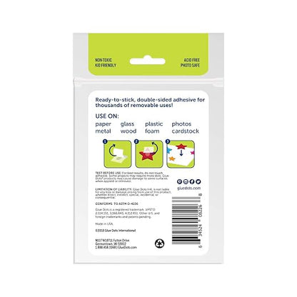 Glue Dots, Removable Dots, Double-Sided, .5 Inch, 60 Dots, DIY Craft Glue Tape - Image 2