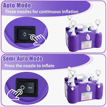 PCFING Balloon Pump Electric, 4-in-1 Air Pump Inflator Blower Machine - Image 8