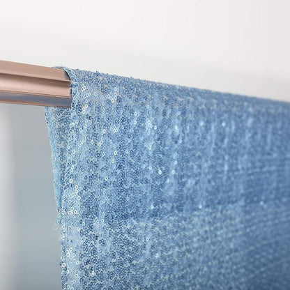 Poise3EHome Baby Blue Sequin Backdrop Curtain - Image 4