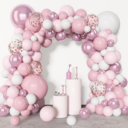 Amandir 153pcs Pink White Balloons Arch Garland Kit Different Sizes | 18 12 10 - Image 5