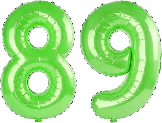 40 Inch Number 89 Balloons for 89th Birthday Party Decorations, 0-100 Fruit by FOBELEC