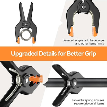 EMART 6 Pack Heavy Duty Spring Clamps, 4.5 inch Plastic Photo Booth Backdrop - Image 5