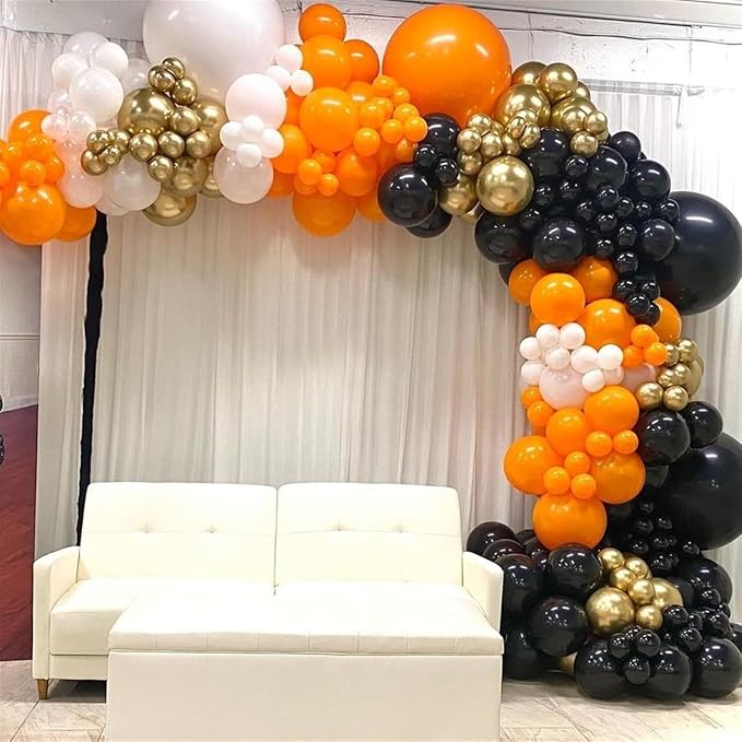 Orange and Black Balloon Arch Garland Kit - Image 7