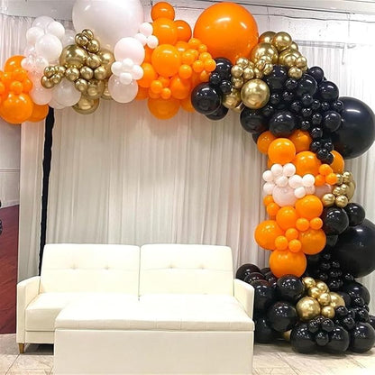 Orange and Black Balloon Arch Garland Kit - Image 7