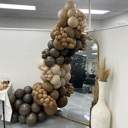Brown Balloons, 12 Inch Coffee Brown Tan Cream Sand White Balloons - Image 6