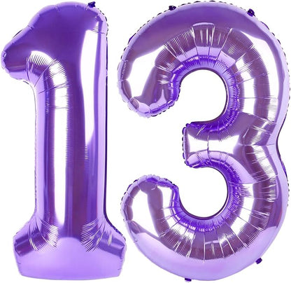 Numbers 12 Balloon 40Inch Purple Balloons by Argthjy