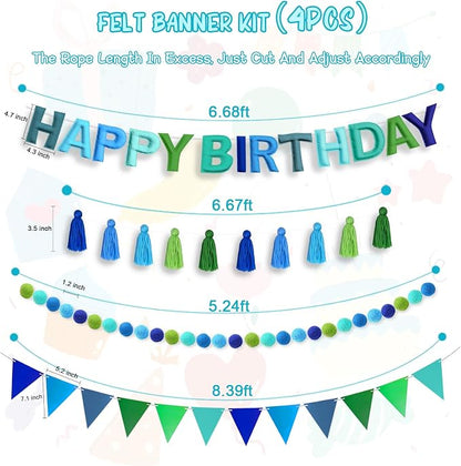 4PCS Pre-Strung Happy Birthday Banner - Image 5