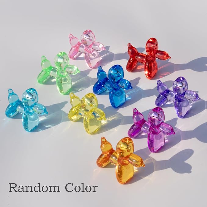 Yopcuvi 120 PCS Mini Balloon Dog Sculpture Keychain, Nine Colors Randomly Mixed - Image 5