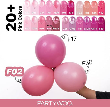 PartyWoo Mauve Dusty Balloons 140pcs Pink Rose Color 18 12 10 5 Inch | 18 12 10 - Image 4
