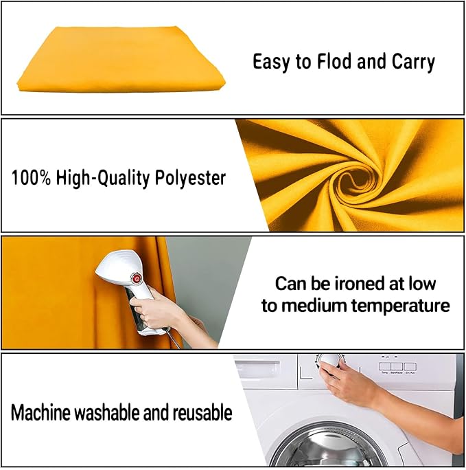 Yellow Photography Backdrop for Photoshoot, Fabric 10x20ft | Polyester Studio - Image 7