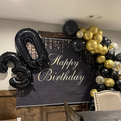 40" Black Number 3 Balloon for Birthday Party Decorations, Large Self Inflating - Image 6