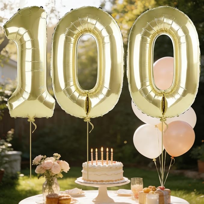 40 Inch Number 100 Balloons for 100th Birthday Party Decorations, 0-100 - Image 3