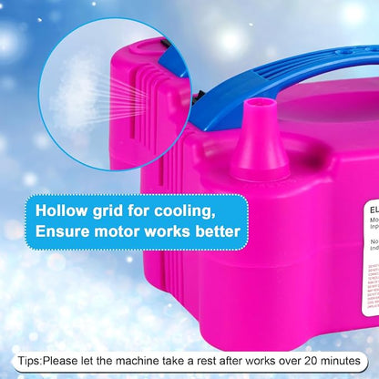 Electric Balloon Pump with Dual Nozzle & 2 Tying Tools | 110V 600W Portable - Image 6