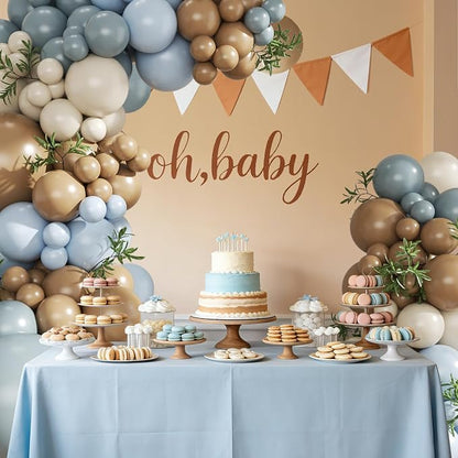 Blue and Brown Balloon Arch Kit - Image 3