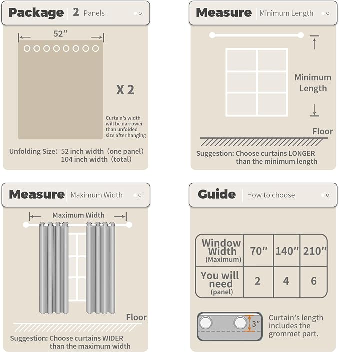 BGment Olive Green French Country Curtains 63 Inches Long - Image 9