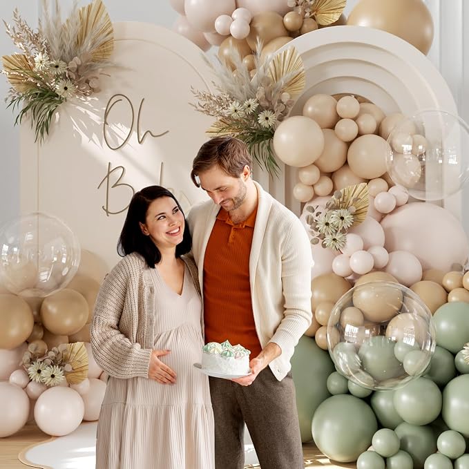 Sage Green Balloon Arch Kit for Boho Baby Shower Gender Reveal Decorations | - Image 5