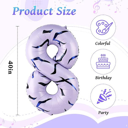 40 Inch Kpop Theme Number 8 Balloon, Birthday Party Decorations - Image 2