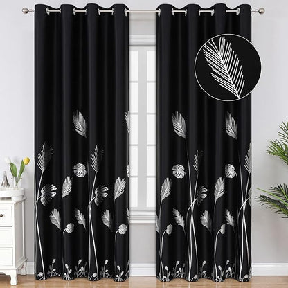 Black Blackout Curtains & Drapes 102 Inches Long by ESTELARTEXTILER