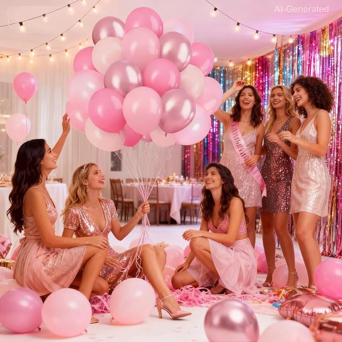 Pink Balloon Set, 12 Inch | Latex Balloons - Image 6