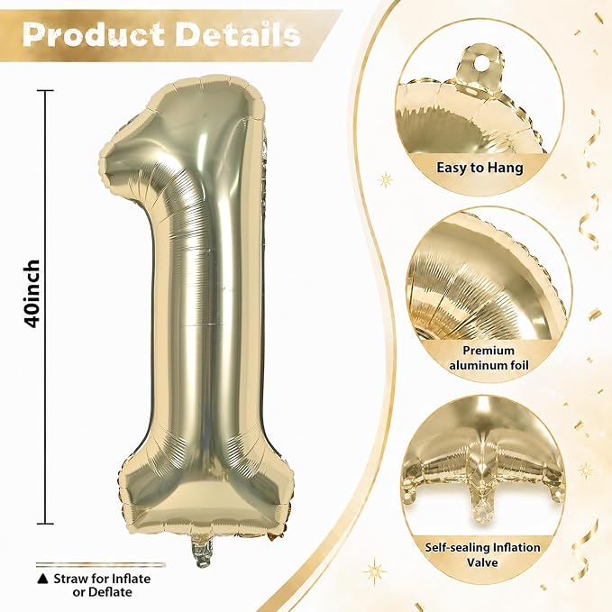 Champagne Gold 16th Birthday Balloons - Image 2