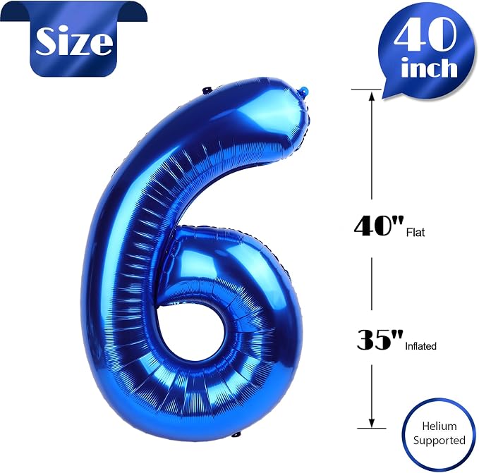 Navy Blue 6 Balloon - Image 6