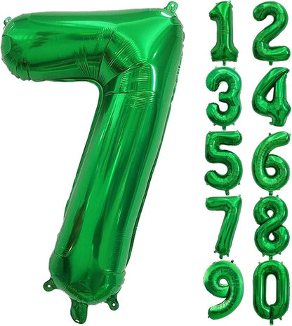 Number Balloons Green Party Balloon by United-UnicornsParty