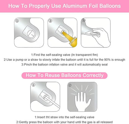 Bow Pink 8 Balloons, 40 Inch Giant Pink Bow Helium Foil Number 8 - Image 8
