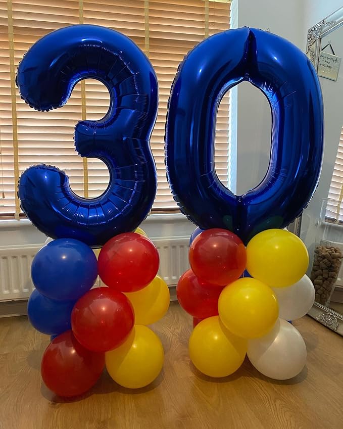 40 Inch Navy Blue 50 Number Balloons Giant Jumbo Huge 50 Foil Mylar Helium - Image 7