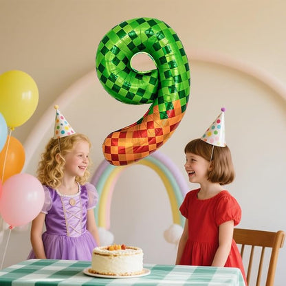 Pixel & TNT Theme 40in Giant Number Balloons - Image 5