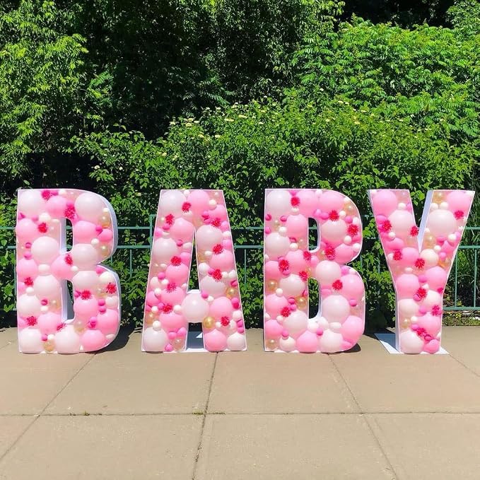 Marquee Letters 3FT Tall Mosaic Balloon Frame Pre-Cut Foam Board Letter A | - Image 6